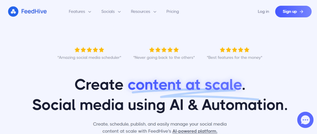FeedHive dashboard used for scheduling and automating AI tools for social media content in 2026.