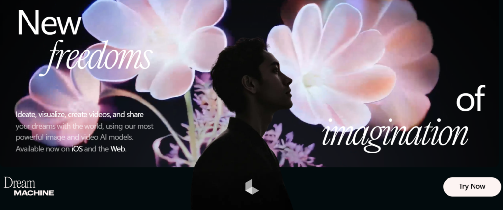 luma-dream-machine-image-to-video.webp Luma Dream Machine dashboard showing the process of converting a static image into an AI video.