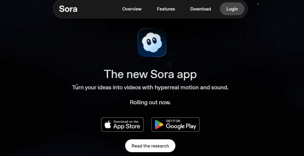 sora-ai-video-interface-2026.webp Dashboard of OpenAI Sora showing text-to-video generation interface with a high-quality cinematic preview.